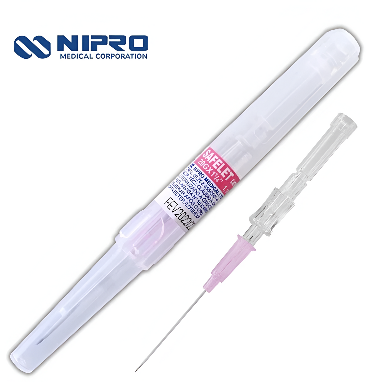 Catéter intravenoso 20G x 1.1/4" Caja X 50 2032ISO NIPRO SAFELET