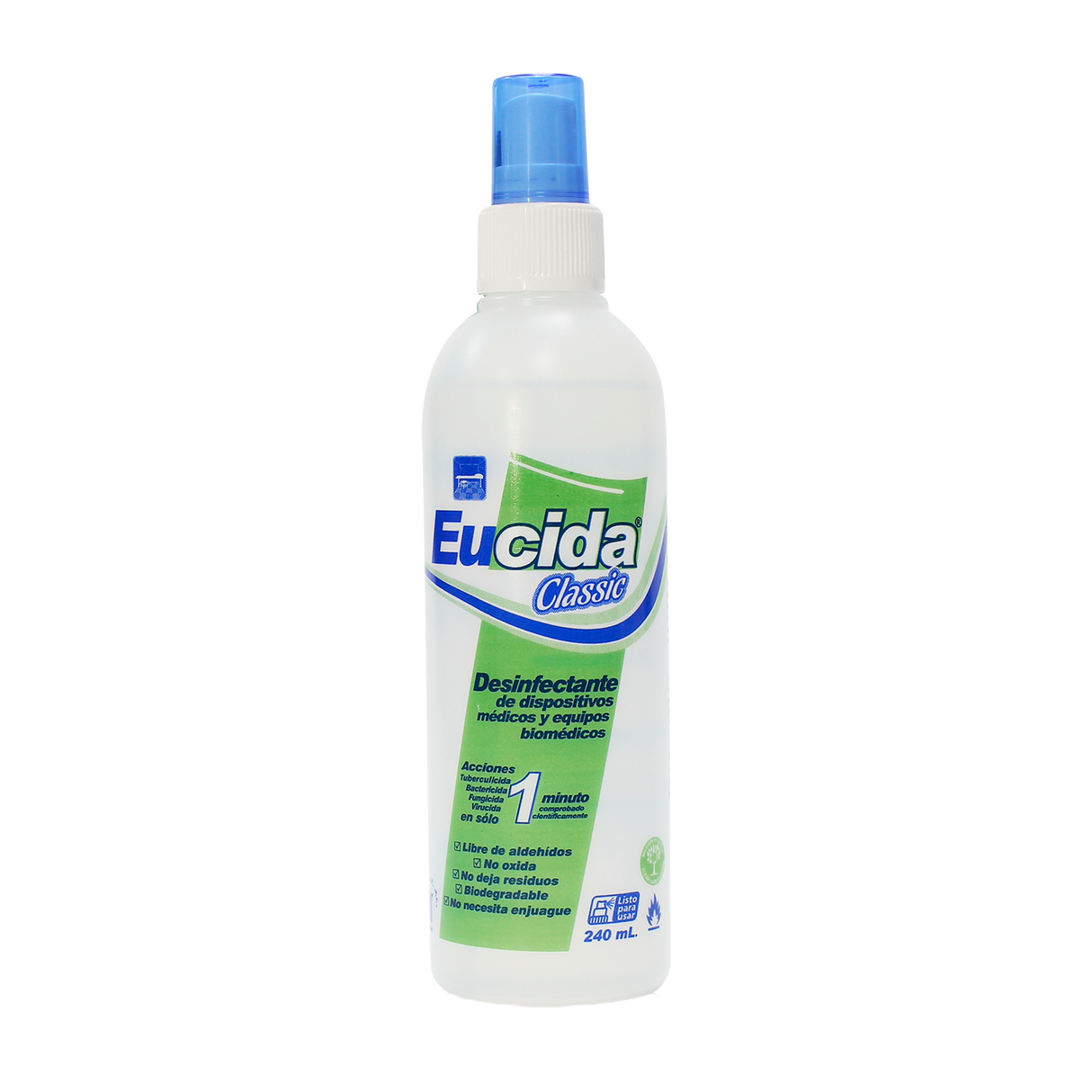 Eucida Classic 240 mL. (Desinfectante Alcohol 80%)
