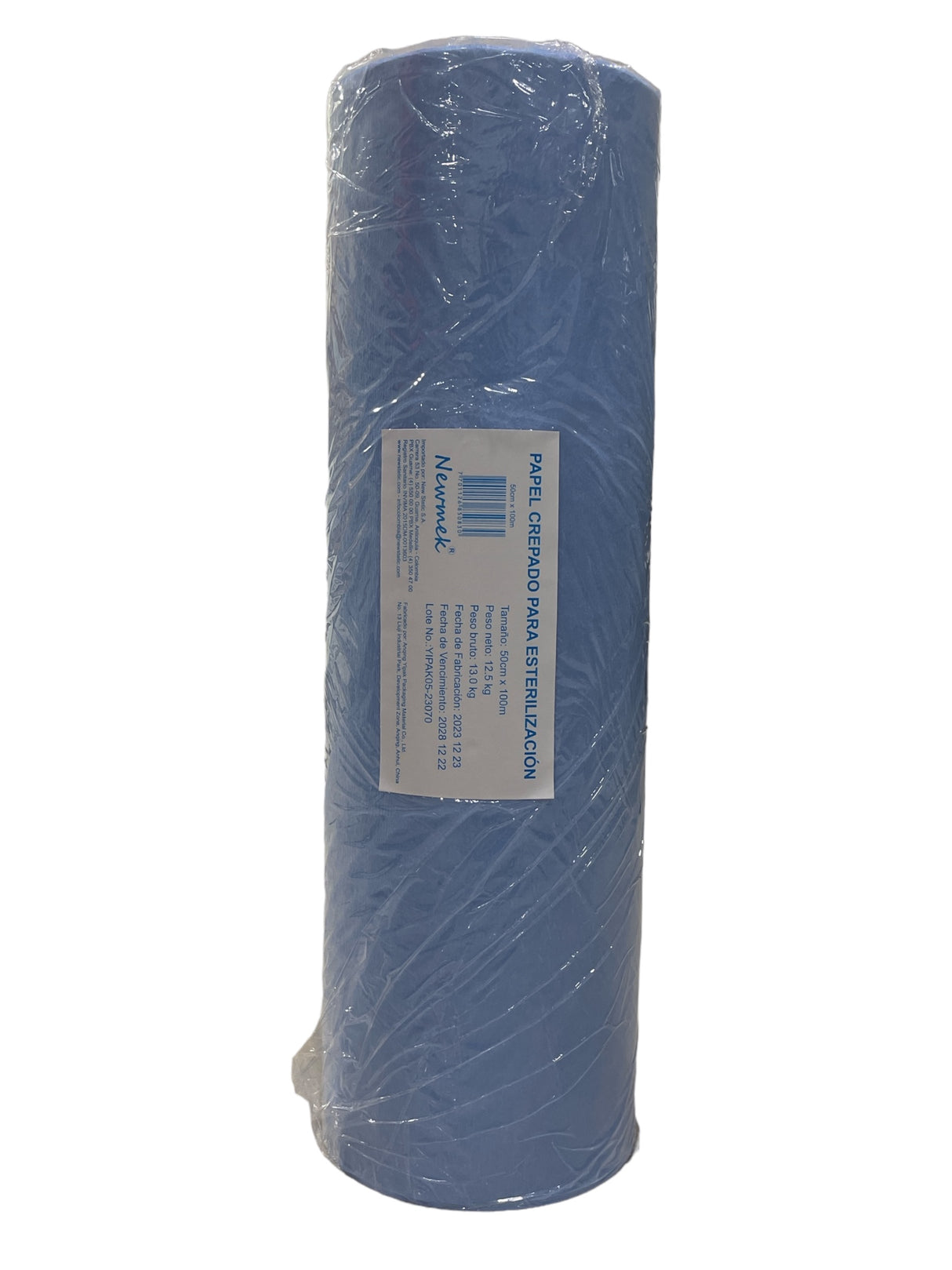 Papel crepado para esterilización rollo 50 cm x 100 m NEWMEK