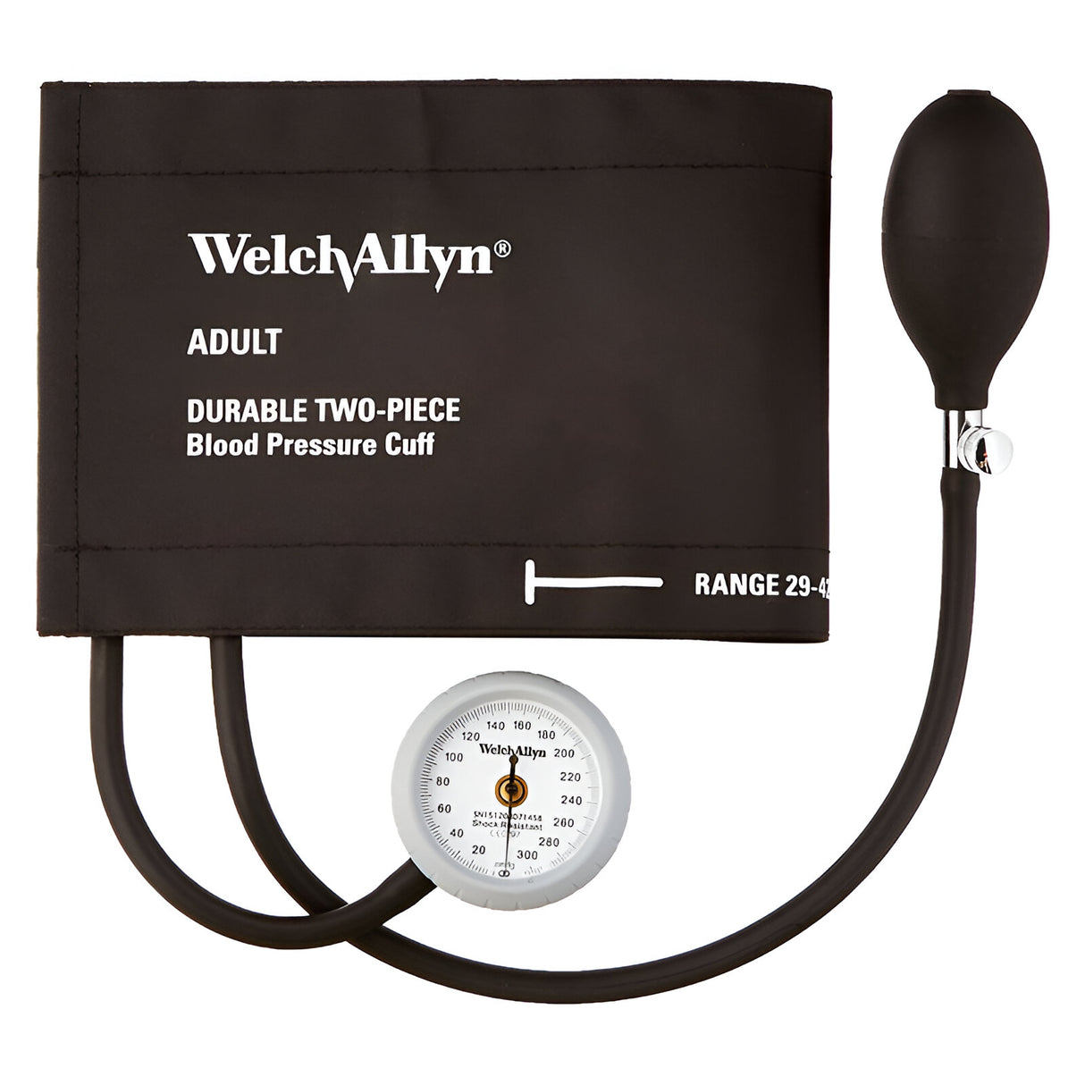 Tensiómetro de aneroides DURASHOCK brazalete de 2 piezas tamaño adulto DS44-11CBT